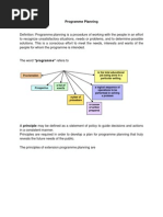 Programme Planning