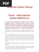 Cresterea Sanilor Natural