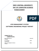 Pondicherry University ATM Management System Project Report UML Diagrams