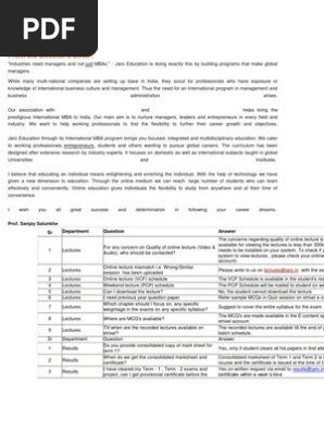 Jaro Pdf Master Of Business Administration Cognition