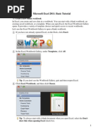 Microsoft Excel 2011: Basic Tutorial: 1. Create A New Blank Workbook