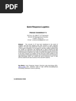 Download Quick Response Logistics by Prasad Chandran SN116127686 doc pdf