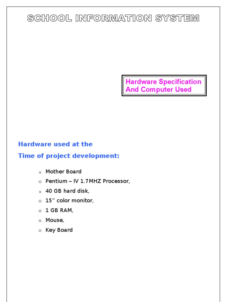 School Information System in Visual Basic | PDF | Technology & Engineering