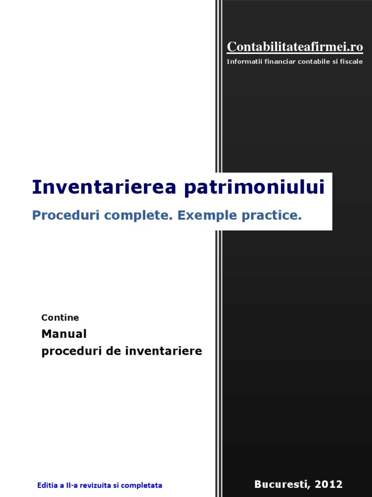Manual Inventariere Exemplu | PDF