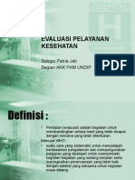 Nambah Ilmu Tentang Evaluasi Pelayanan Kesehatan