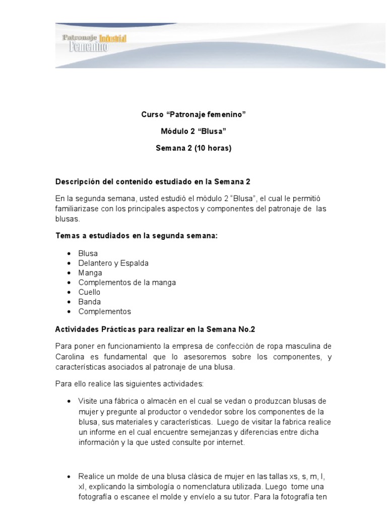 Taller 2 | PDF | Blusa | Ropa