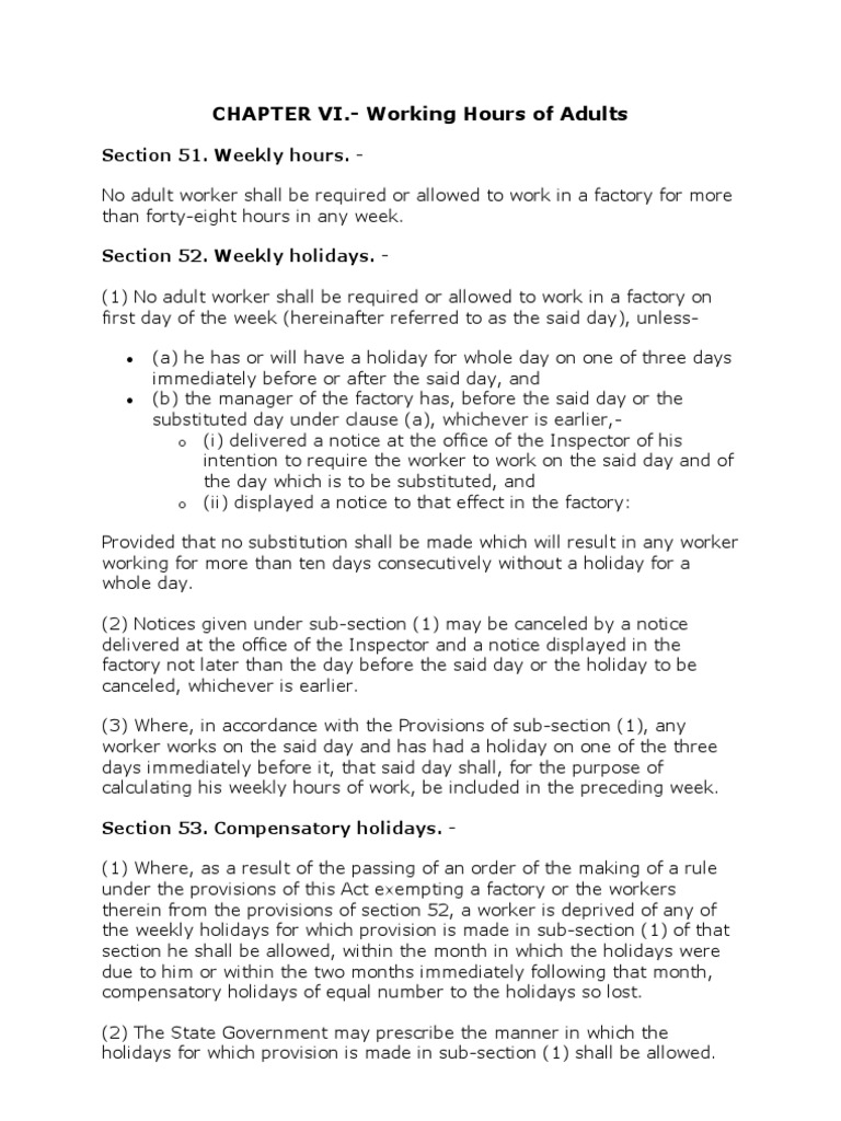 Adult Workers' Hours in Factories | PDF | Overtime | Government