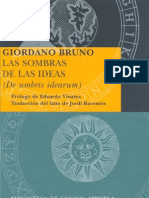 Bruno, Giordano Las Sombras de Las Ideas