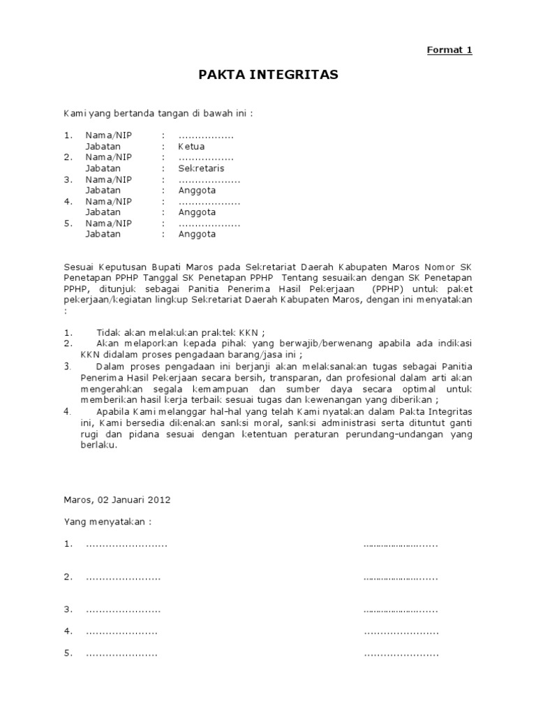Contoh Format Berita Acara Serah Terima Pekerjaan Aneka