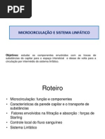 AULA MICROCIRCULAÇÃO  e Sistema Linfático