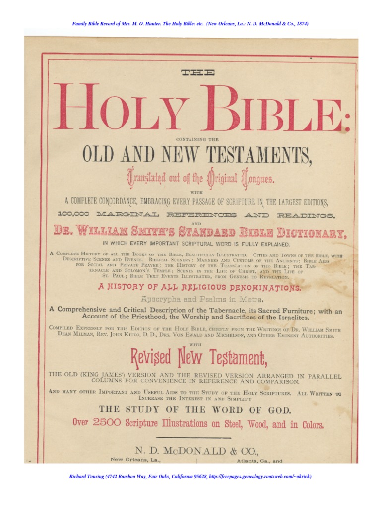 1707 Hunter Bible | PDF