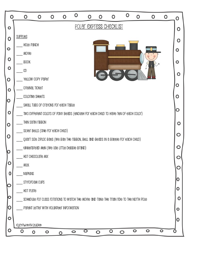 Polar Express Checklist | PDF | Art