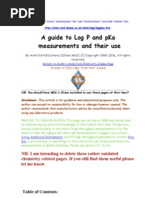 Aguidetologpandpka Measurements And Their Use Acid Dissociation Constant Ph
