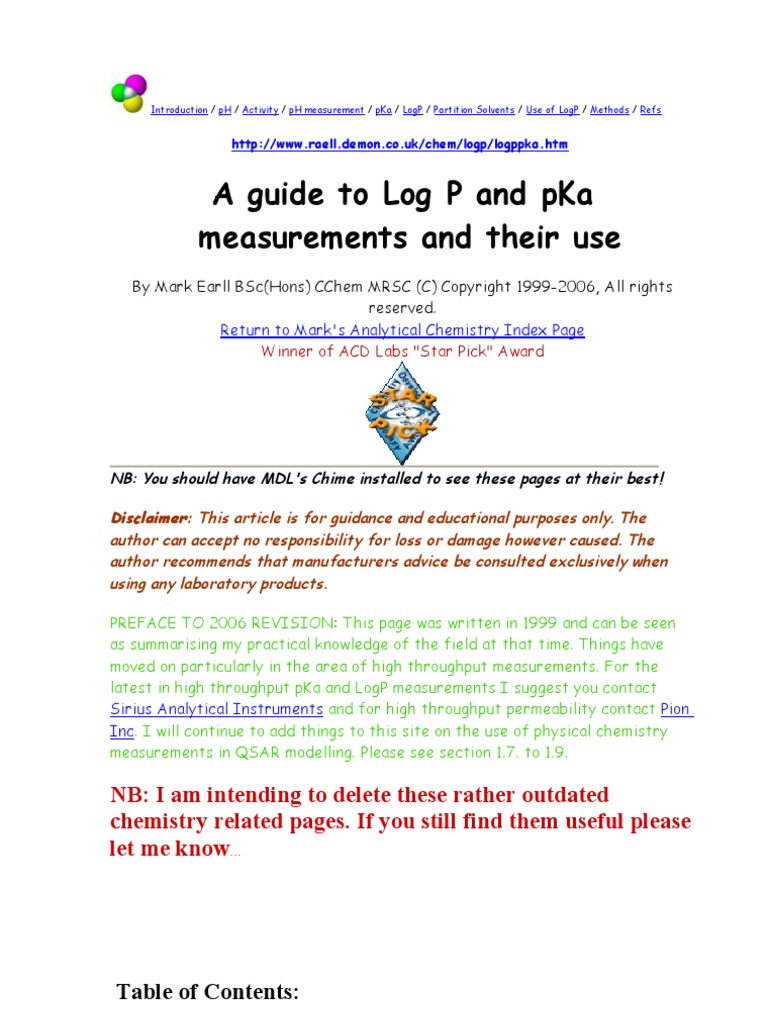 Aguidetologpandpka Measurements And Their Use Acid Dissociation Constant Ph