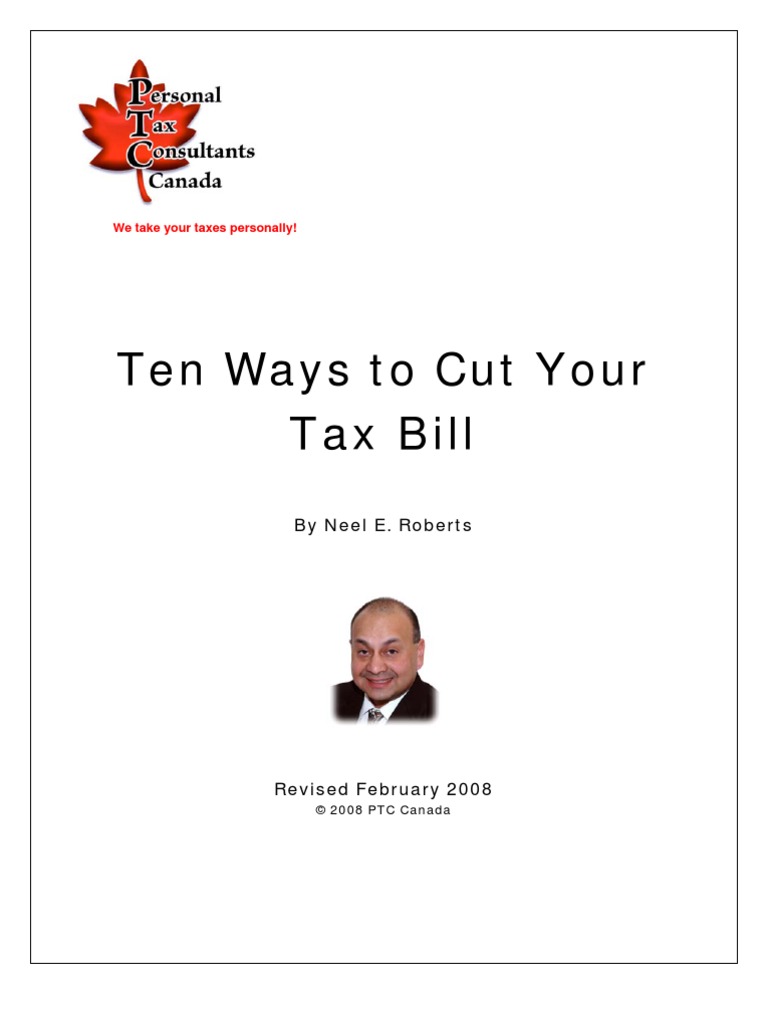 10 Ways To Cut Your Tax Bill Now in Canada PDF Expense Deductible