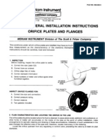 General Installation Instructions Orifice Plates and Flanges