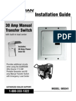 Installation Guide: 30 Amp Manual Transfer Switch