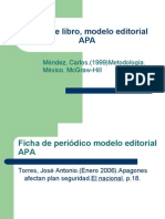 Ficha de Libro Modelo Editorial APA