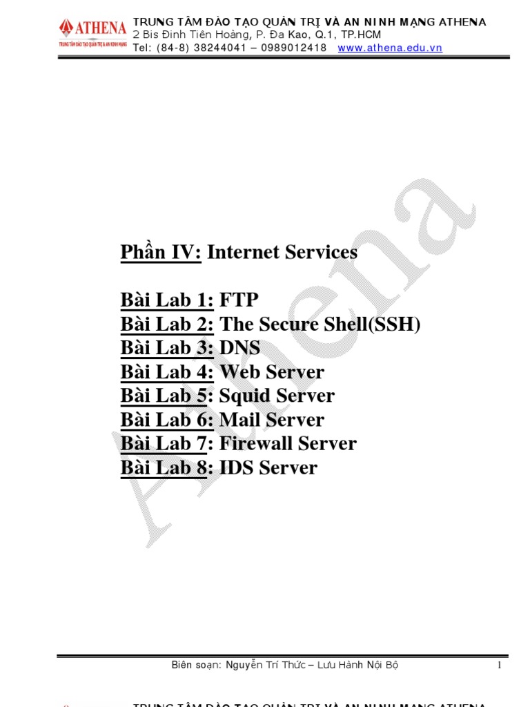 ATHENA Lab Linux Phan IV | PDF