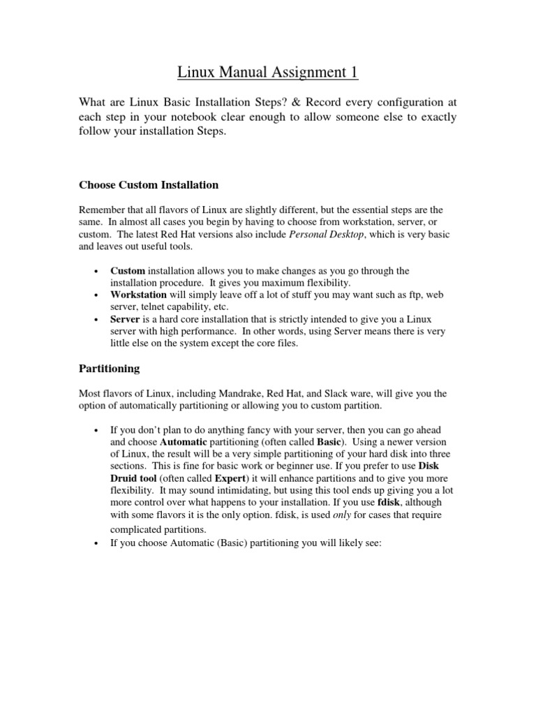 Linux Manual Assignment 1 | PDF | Booting | File System
