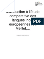 Meillet Introduction À L'étude