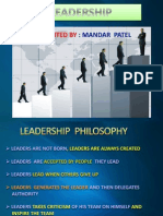 LEADERSHIP IDEOLOGY AND DHIRUBHAISM LEADERSHIP STYLE
