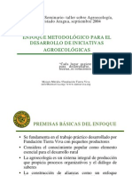 ENFOQUE METODOLÓGICO PARA EL DESARROLLO DE INICIATIVAS AGROECOLÓGICAS