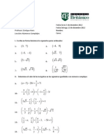 DEBER Nro 5 NÚMEROS COMPLEJOS