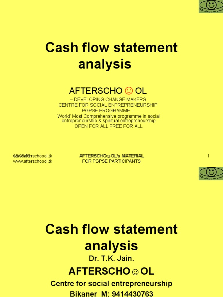 Cash Flow Statement Analysis PDF Expense Goodwill (Accounting)