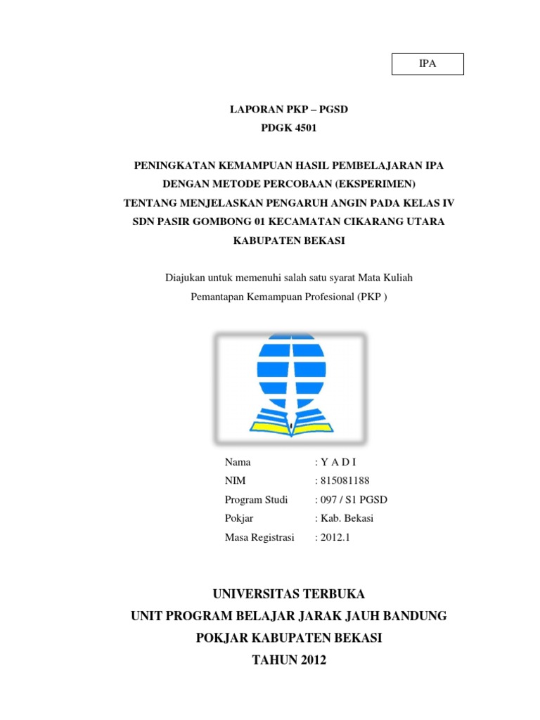 Contoh Cover Skripsi Ut Pejuang Skripsi