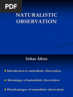 Naturalistic Observation