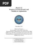 U.S. Department of Defense Afghanistan Progress Report