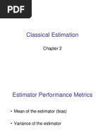 Classical Estimation Classical Estimation