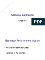 Classical Estimation Classical Estimation