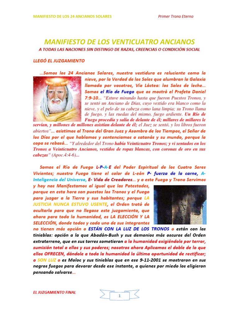 Manifiesto de Los 24 Ancianos PDF Solomons Conocimiento
