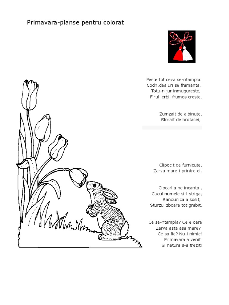 Primavara Planse Pentru Colorat