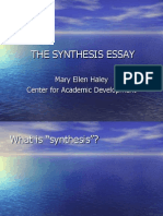 The Synthesis Essay