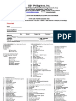 GS1 Philippines GLN Application Form