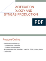 Coal Gasification Technology and Syngas Production