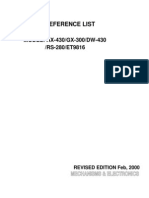Brother AX-430, GX-300, DW-430, RS-280, ET-9816 Parts Manual