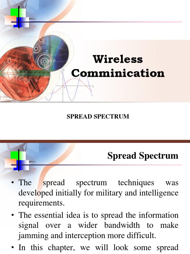Spread Spectrum | PDF | Code Division Multiple Access | Channel Access ...
