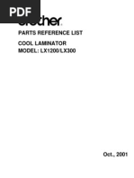 Brother LX 300, 1200 Parts Manual