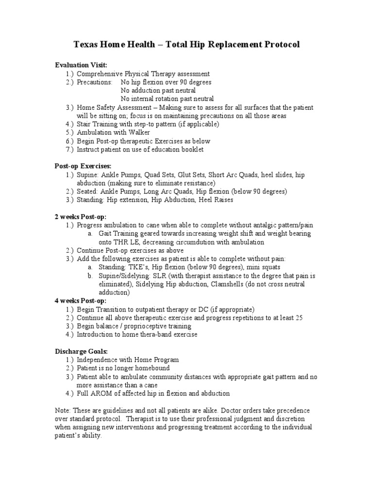 Total Hip Replacement_protocol