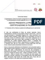 Azove Presenta La Certificazione Di Filiera.