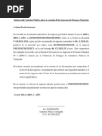 Carta explicativa