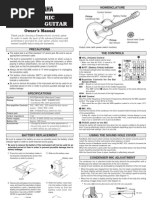 Electric Acoustic Guitar: Owner's Manual