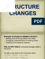 STRUCTURE CHANGES Report in Database
