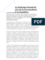 Reforma Parcial de La Ley Organica de La Procuraduria General de La Republica