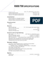 MARSCX600 Specifications