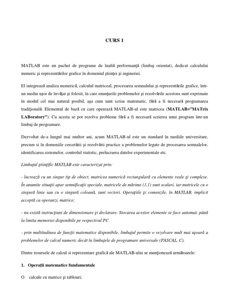 Curs 1 | PDF